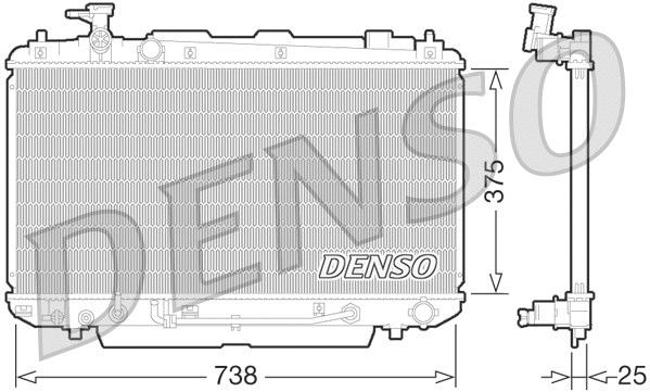 DRM50064 DENSO Радиатор, охлаждение двигателя (фото 1)