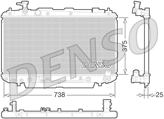 DRM50065 DENSO Радиатор, охлаждение двигателя (фото 1)