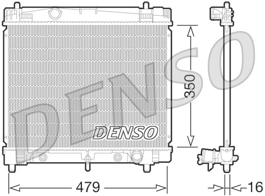 DRM50070 DENSO Радиатор, охлаждение двигателя (фото 1)