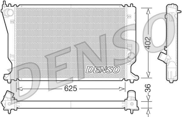 DRM50073 DENSO Радиатор, охлаждение двигателя (фото 1)