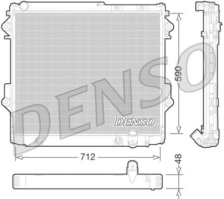 DRM50075 DENSO Радиатор, охлаждение двигателя (фото 1)