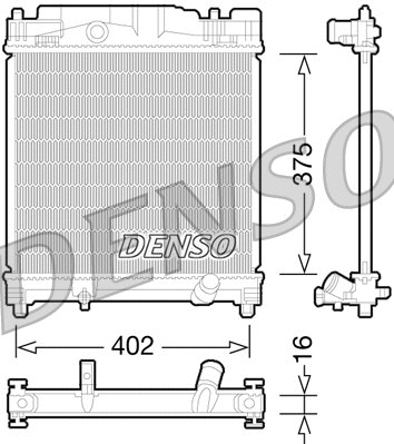 DRM50077 DENSO Радиатор, охлаждение двигателя (фото 1)