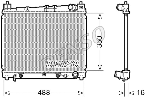DRM50080 DENSO Радиатор, охлаждение двигателя (фото 1)
