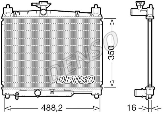 DRM50101 DENSO Радиатор, охлаждение двигателя (фото 1)