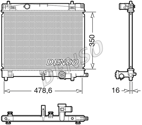 DRM50137 DENSO Радиатор, охлаждение двигателя (фото 1)