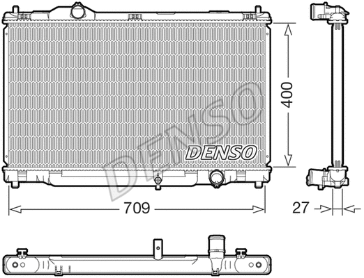 DRM51018 DENSO Радиатор, охлаждение двигателя (фото 1)