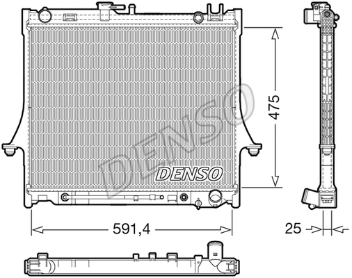 DRM99015 DENSO Радиатор, охлаждение двигателя (фото 1)