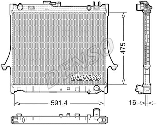 DRM99016 DENSO Радиатор, охлаждение двигателя (фото 1)