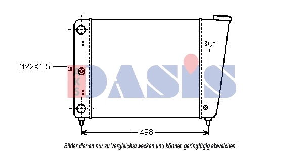 040170N AKS DASIS Радиатор, охлаждение двигателя (фото 1)