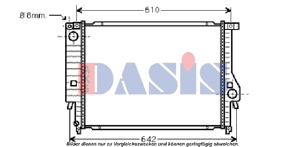 050007N AKS DASIS Радиатор, охлаждение двигателя (фото 1)