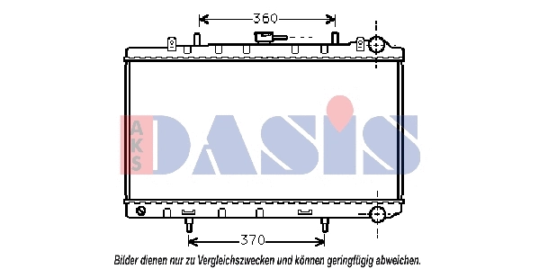 070044N AKS DASIS Радиатор, охлаждение двигателя (фото 1)