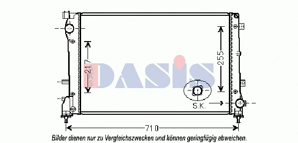 080102N AKS DASIS Радиатор, охлаждение двигателя (фото 1)