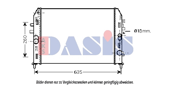 110061N AKS DASIS Радиатор, охлаждение двигателя (фото 1)
