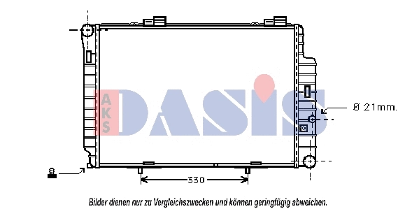 122040N AKS DASIS Радиатор, охлаждение двигателя (фото 1)