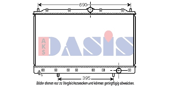 140063N AKS DASIS Радиатор, охлаждение двигателя (фото 1)