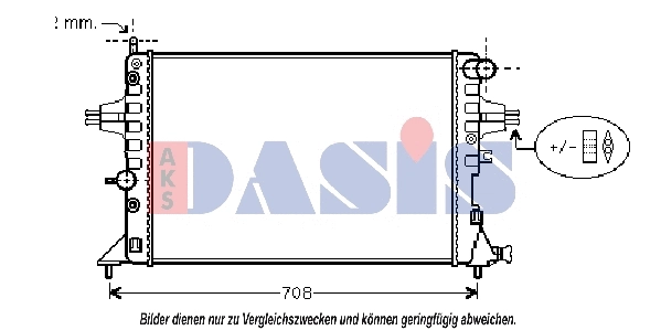 151640N AKS DASIS Радиатор, охлаждение двигателя (фото 1)