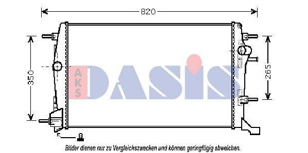 180067N AKS DASIS Радиатор, охлаждение двигателя (фото 1)