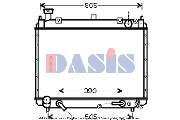 210131N AKS DASIS Радиатор, охлаждение двигателя (фото 1)