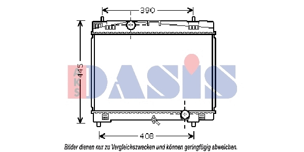 210218N AKS DASIS Радиатор, охлаждение двигателя (фото 1)