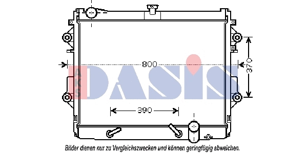 210222N AKS DASIS Радиатор, охлаждение двигателя (фото 1)