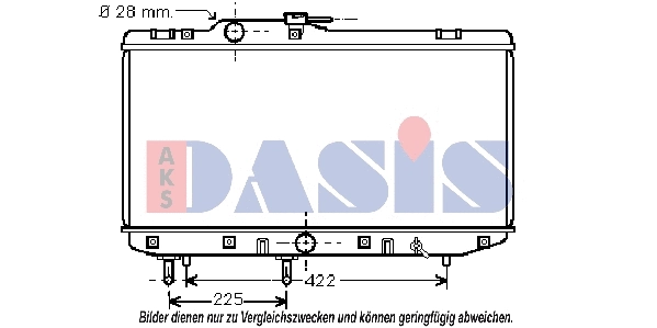 211680N AKS DASIS Радиатор, охлаждение двигателя (фото 1)