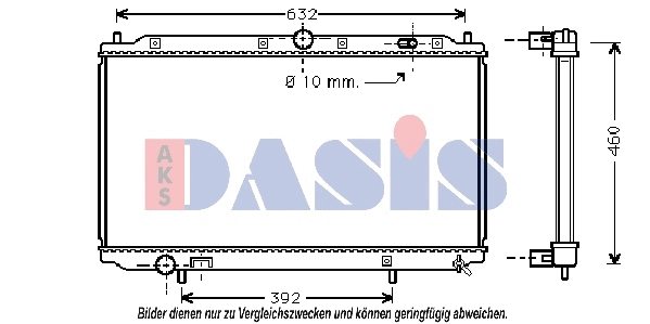 220014N AKS DASIS Радиатор, охлаждение двигателя (фото 1)
