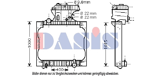 260015N AKS DASIS Радиатор, охлаждение двигателя (фото 1)
