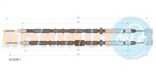 33.0236.1 ADRIAUTO Тросик, cтояночный тормоз (фото 1)
