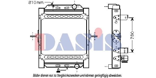 390032N AKS DASIS Радиатор, охлаждение двигателя (фото 1)