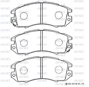 SN794P ADVICS Комплект тормозных колодок, дисковый тормоз (фото 2)