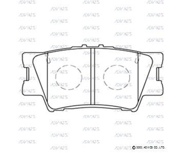 SN221 ADVICS Комплект тормозных колодок, дисковый тормоз (фото 1)