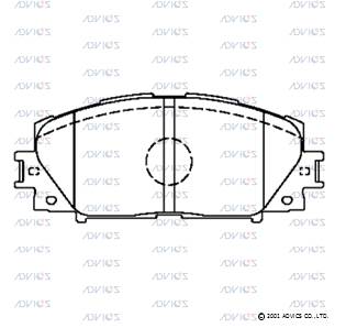SN147 ADVICS Комплект тормозных колодок, дисковый тормоз (фото 4)