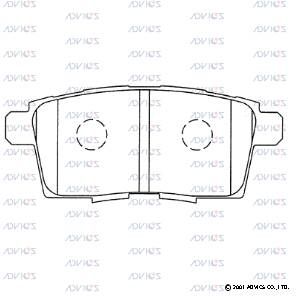 SN586 ADVICS Комплект тормозных колодок, дисковый тормоз (фото 1)