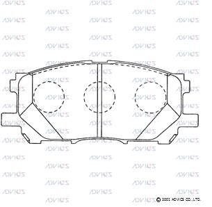 SN907 ADVICS Комплект тормозных колодок, дисковый тормоз (фото 3)