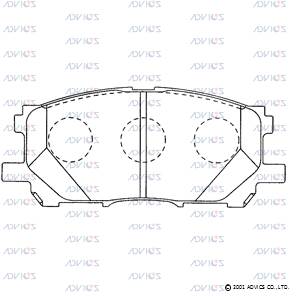 SN907 ADVICS Комплект тормозных колодок, дисковый тормоз (фото 4)