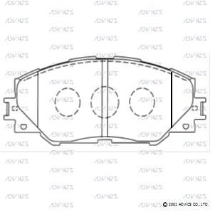 SN135 ADVICS Комплект тормозных колодок, дисковый тормоз (фото 3)
