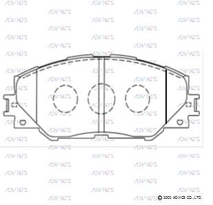 SN135 ADVICS Комплект тормозных колодок, дисковый тормоз (фото 4)