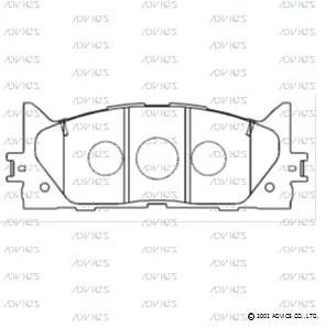 SN947 ADVICS Комплект тормозных колодок, дисковый тормоз (фото 3)