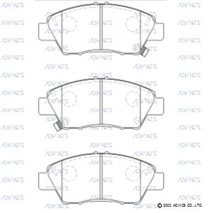 SN149P ADVICS Комплект тормозных колодок, дисковый тормоз (фото 4)