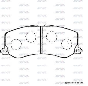 SN652P ADVICS Комплект тормозных колодок, дисковый тормоз (фото 1)