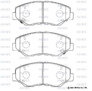 SN597P ADVICS Комплект тормозных колодок, дисковый тормоз (фото 4)