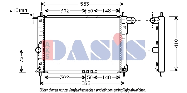 510005N AKS DASIS Радиатор, охлаждение двигателя (фото 1)
