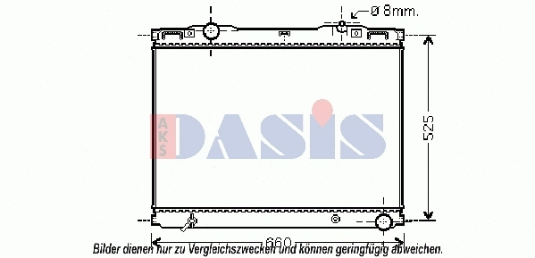 510114N AKS DASIS Радиатор, охлаждение двигателя (фото 1)