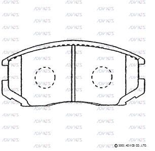 SN297 ADVICS Комплект тормозных колодок, дисковый тормоз (фото 2)