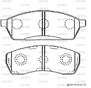 SN658 ADVICS Комплект тормозных колодок, дисковый тормоз (фото 1)