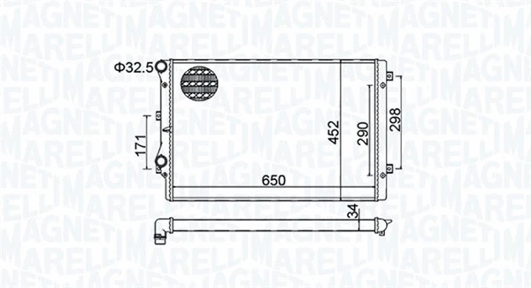 350213157800 MAGNETI MARELLI Радиатор, охлаждение двигателя (фото 1)