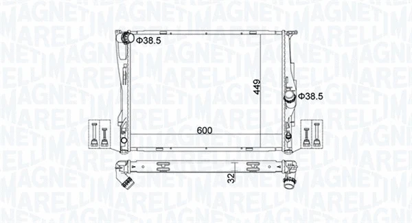 350213162700 MAGNETI MARELLI Радиатор, охлаждение двигателя (фото 1)