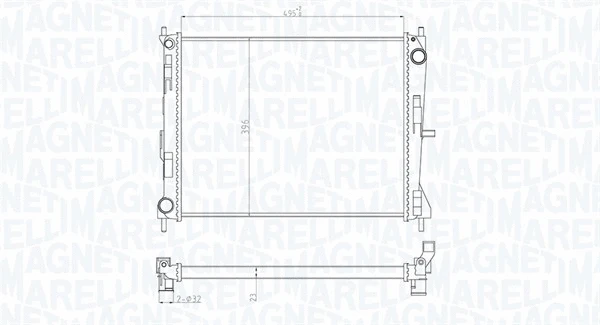 350213165300 MAGNETI MARELLI Радиатор, охлаждение двигателя (фото 1)