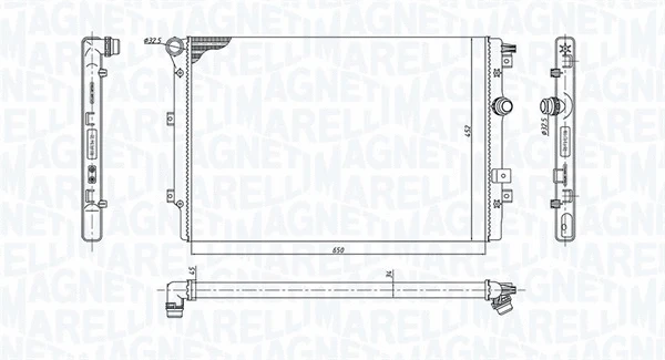 350213167400 MAGNETI MARELLI Радиатор, охлаждение двигателя (фото 1)