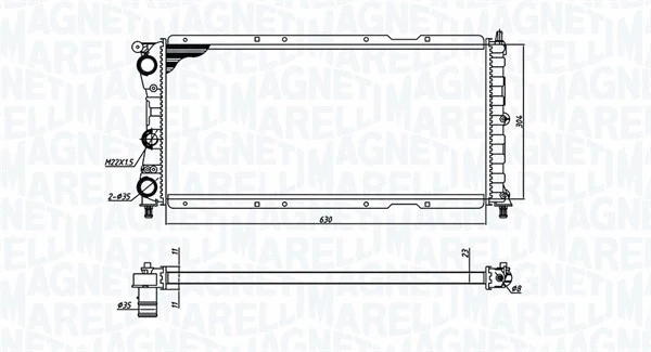 350213171400 MAGNETI MARELLI Радиатор, охлаждение двигателя (фото 1)